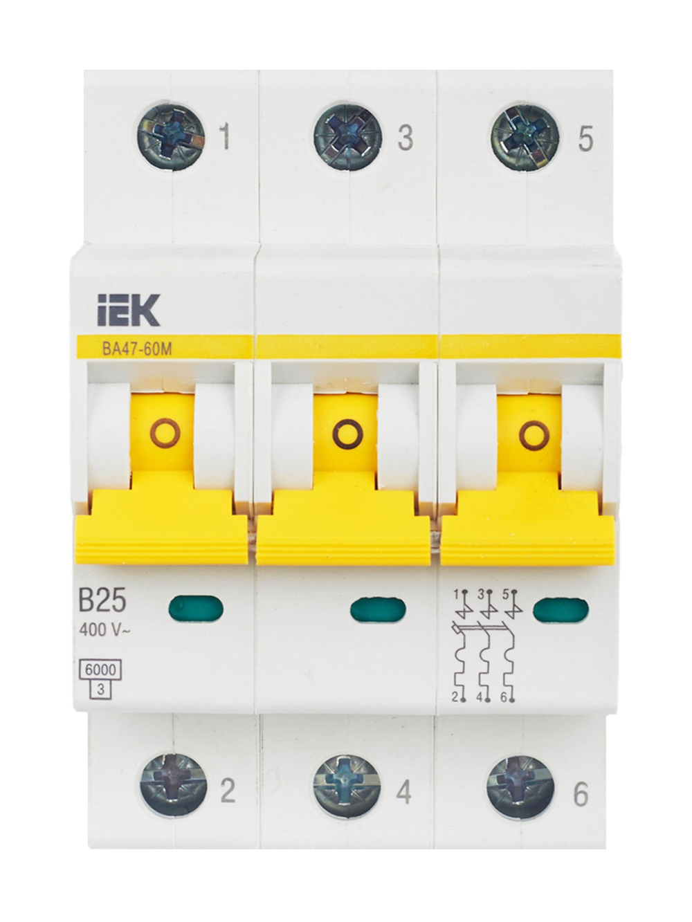 KARAT Автоматический выключатель ВА47-60M 3P B 25А 6кА IEK