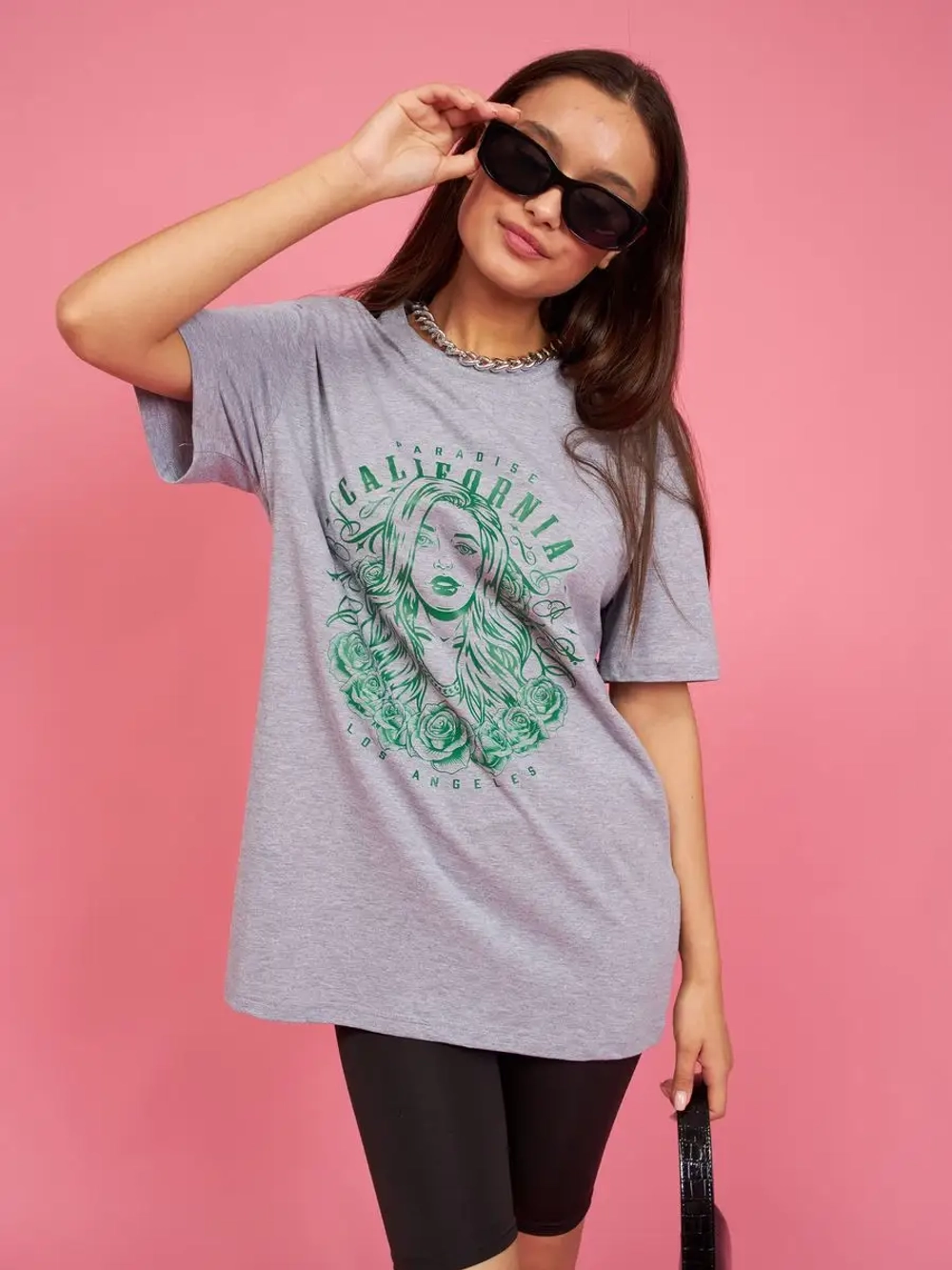 Футболка калифорния женская серая