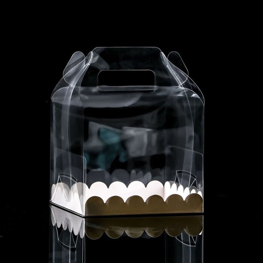 PVC Коробка для бенто-торта 14 х 14 х 12 см
