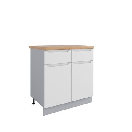 Кухня Модуль С2ЯШ 800 Тренто Белая кожа