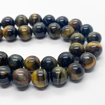 Тигрово-соколиный глаз бусины, диаметр 10,2-10,3 мм, цена за 18-19 шт (1/2 нити)