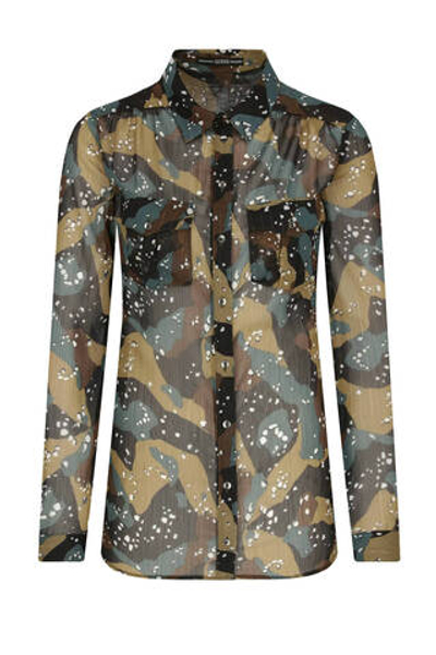 рубашка eirene GUESS - хаки(W0BH25 WDDD0)