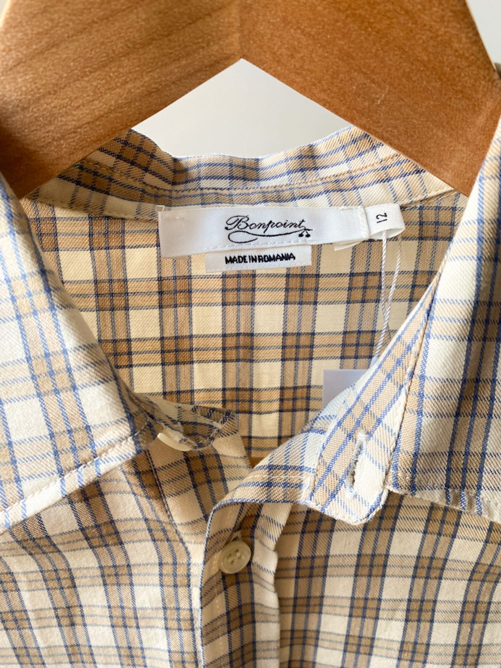 Новая хлопковая рубашка Bonpoint, 152