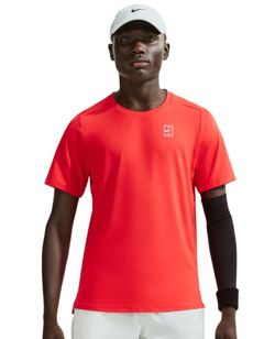 Мужская теннисная футболка Nike Court Advantage Dri-Fit - chile red/white