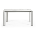 Стол Atta 160 (220) x90 керамика белый