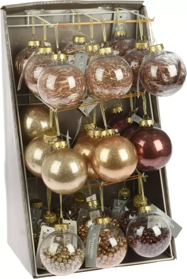 Набор пластиковых шаров Биссер в розовой дымке 80 мм., 27 шт., Koopman (AWR100510)