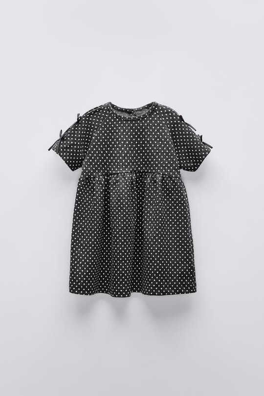 ZARA ЖАККАРДОВОЕ ПЛАТЬЕ, АНТРАЦИТОВО-СЕРЫЙ