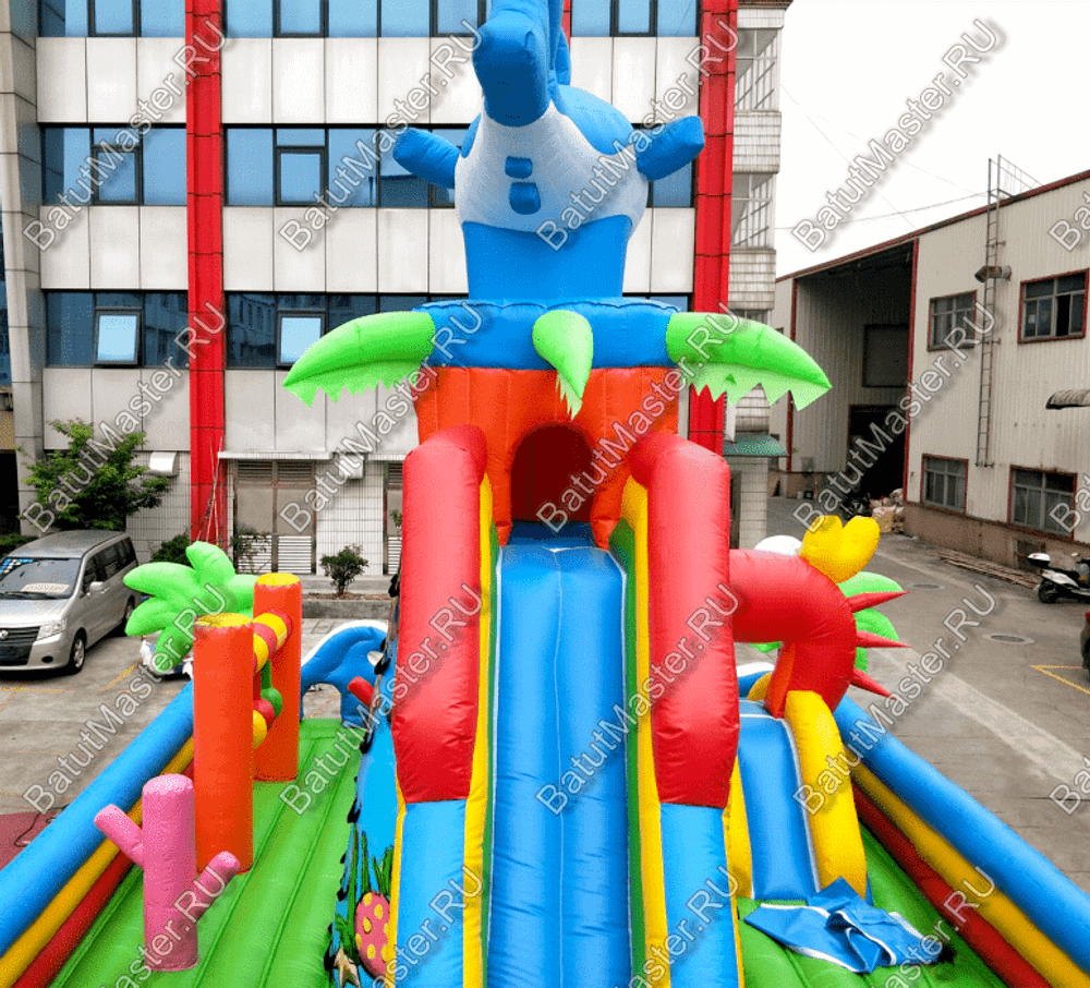 Коммерческий надувной батут "На морском дне" 16*8*8 м