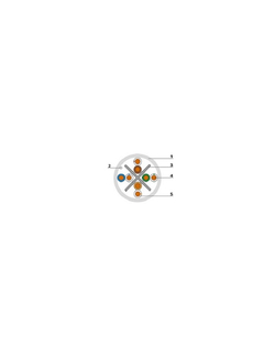 Cabeus UTP-4P-Cat.6-SOLID-LSZH-GY Кабель витая пара UTP (U/UTP), категория 6, 4 пары (23 AWG), одножильный, LSZH нг(А)-HF, серый (305 м)