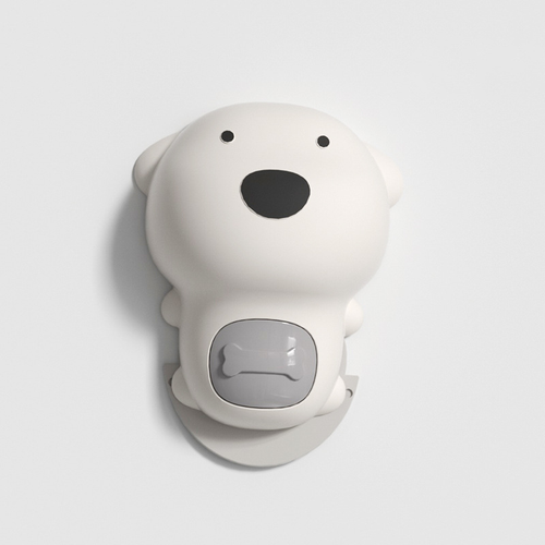 Защитный дверной стоппер mloong "Собака", белый