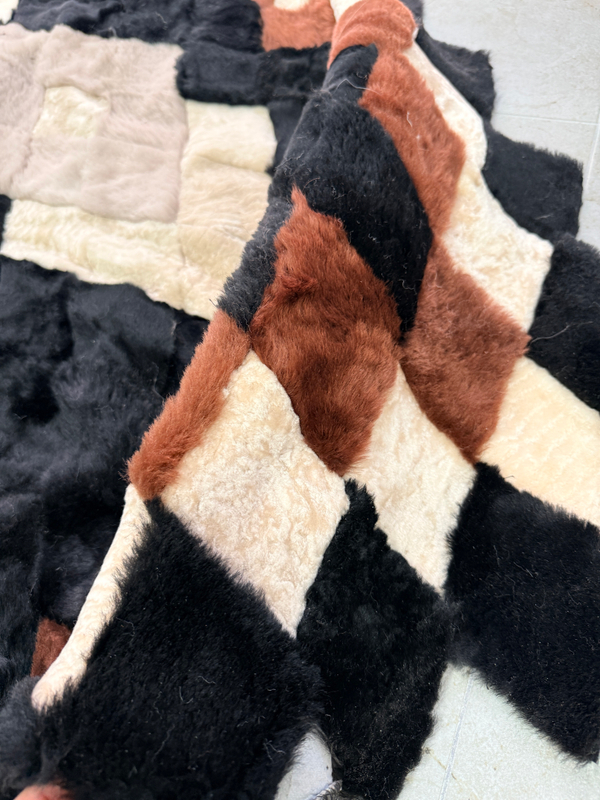 Покрывало меховое ковер из шкуры овчины