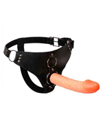 Страпон женский без вибрации Domina (Цвет: телесный, черный)