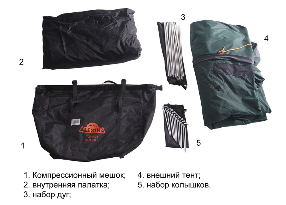ПАЛАТКА ALEXIKA TUNNEL 3 FIB