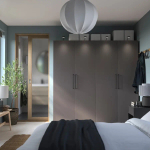 Гардероб - IKEA PAX/FORSAND/ПАКС/ФОРСАНД ИКЕА, 200x60x201 см, темно-серый