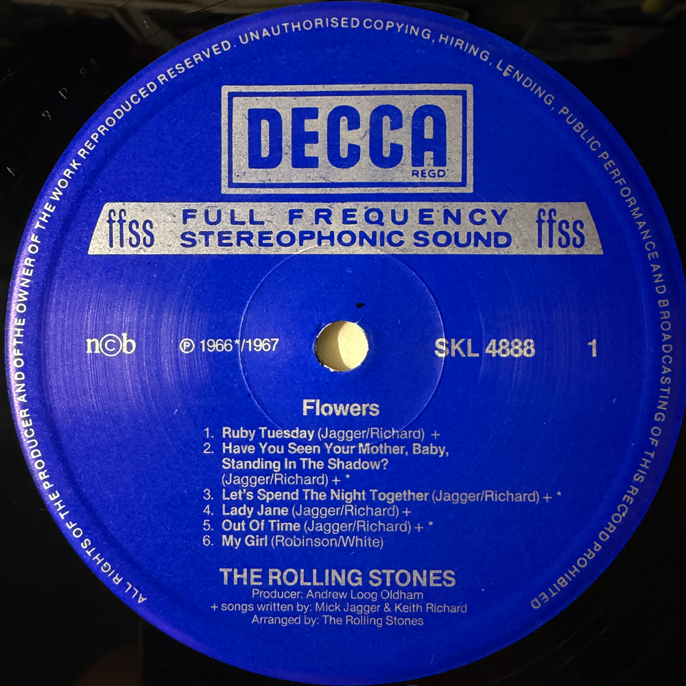 The Rolling Stones ‎– Flowers (Скандинавия 1981г.)