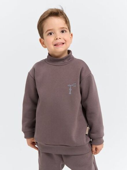 Свитшот "Темный шоколад" утепленный