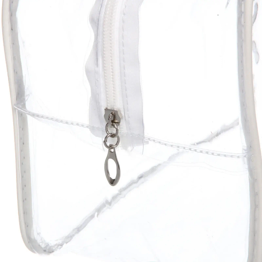 Косметичка прозрачная «MALINKA SHOP», цвет окантовки белый, 28*20*15см