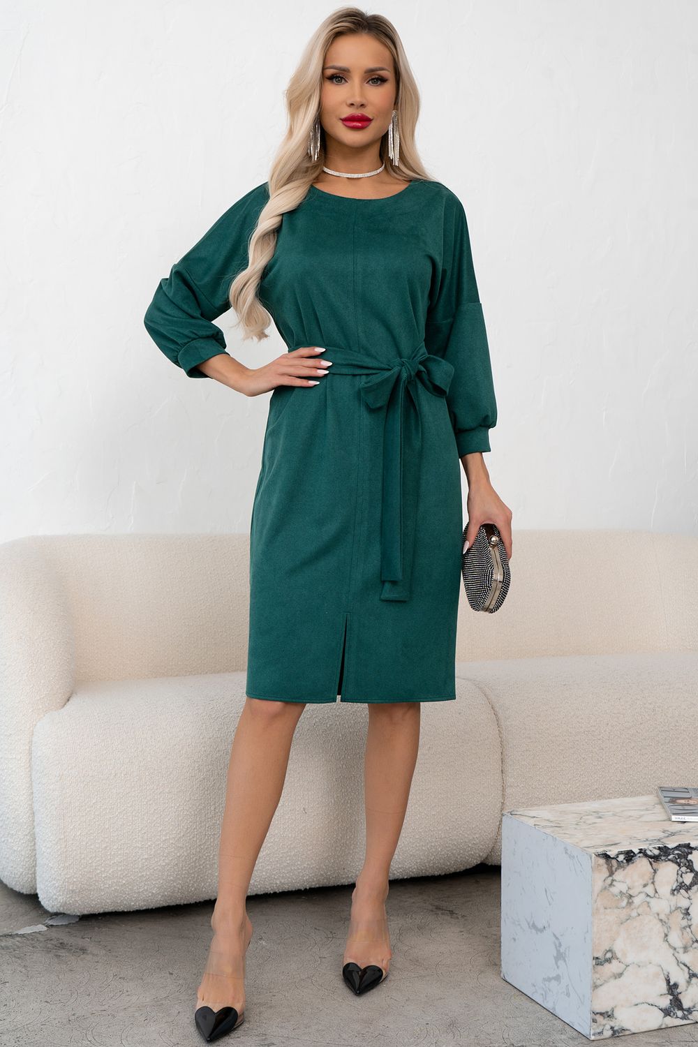 Платье Стефани (зеленый)-52р-р Р11-1239/3 Nikol