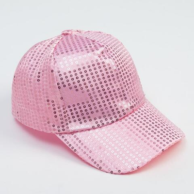 Кепка для девочки с пайетками цвет розовый, р. 52/ 7311484 MINAKU