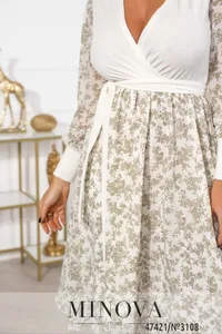 Платье 3108-белый-листок Minova