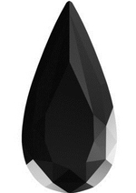 evoli 4322 Teardrop Fancy Stone - Jet