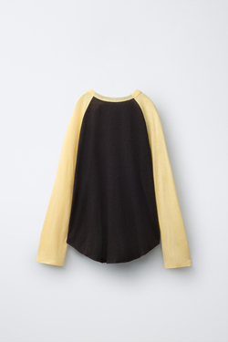 ZARA X PUKAS ФУТБОЛКА PUKAS SURF С РУКАВАМИ РЕГЛАН, ЖЕЛТЫЙ