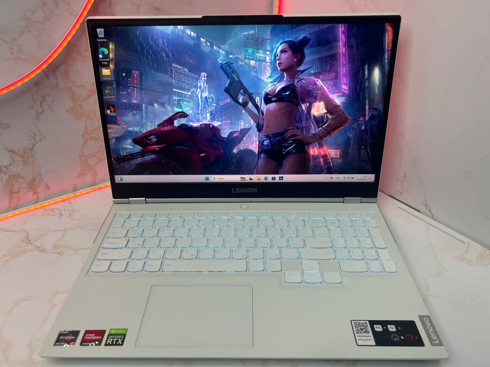 Ноутбук Lenovo Legion 5 15ACH6H (82JU00DNRU) 15.6"/AMD Ryzen 7 5800H/RAM 32GB/SSD 1024GB/GeForce RTX 3070 8GB/1920*1080/IPS/Windows 11/Подсветка кл-ры: LED/белый