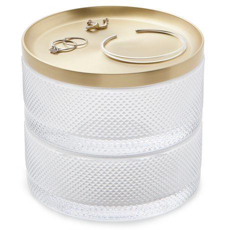 Шкатулка Tesora, стекло/латунь