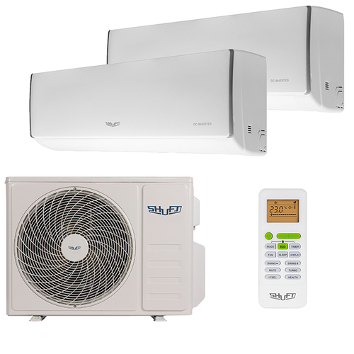 Мультисплит система на 2 комнаты Shuft SFMS/I-07 HB FMI/N8/In/white_WF x 2 / SFMO/I-14 FMI-2/N8/Out
