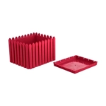 Кашпо Лардо квадратное ярко-красный 426х300мм