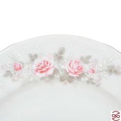 Тарелка Bernadotte Серая роза платина 19 см(1 шт)