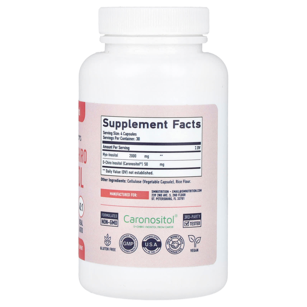 SMNutrition, MYO и D-хироинозитол, 120 капсул