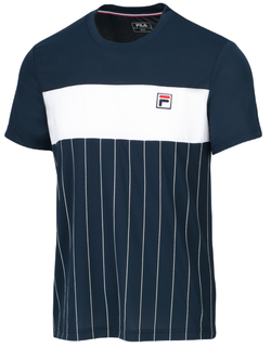 Детская теннисная футболка Fila T-Shirt Mauri - peacoat blue/white