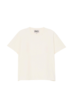 ZARA X BENITO ANTONIO ФУТБОЛКА С КРУГЛЫМ ВЫРЕЗОМ И КОРОТКИМИ РУКАВАМИ, ЦВЕТ СЛИВОЧНОГО МАСЛА