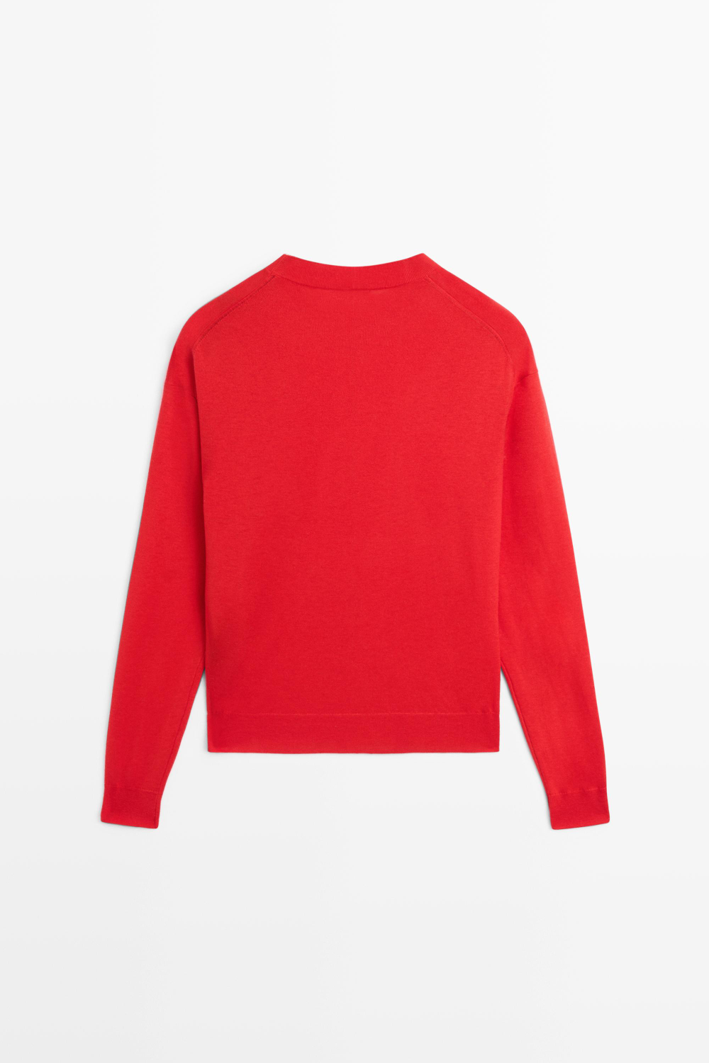 Massimo Dutti Джемпер тонкой вязки из шерсти, красный