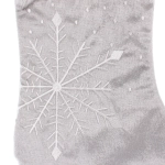 Носок новогодний «Снежинка» 46*22 см, серый