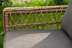 "Гранд Латте" лаунж-зона из искусственного ротанга, цвет соломенный