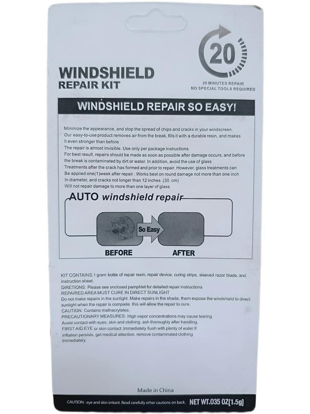 Набор для ремонта лобового стекла автомобиля, герметик автомобильный для машины,клей для лобового стекла автомобиля