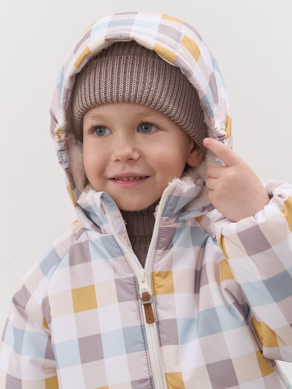 Куртка демисезонная "Клеточка" 0+