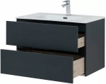 Тумба с раковиной Aquanet Алвита New 277515 80 антрацит