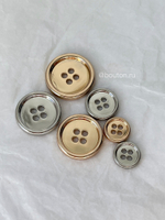 Пуговицы Золотые на прокол металл