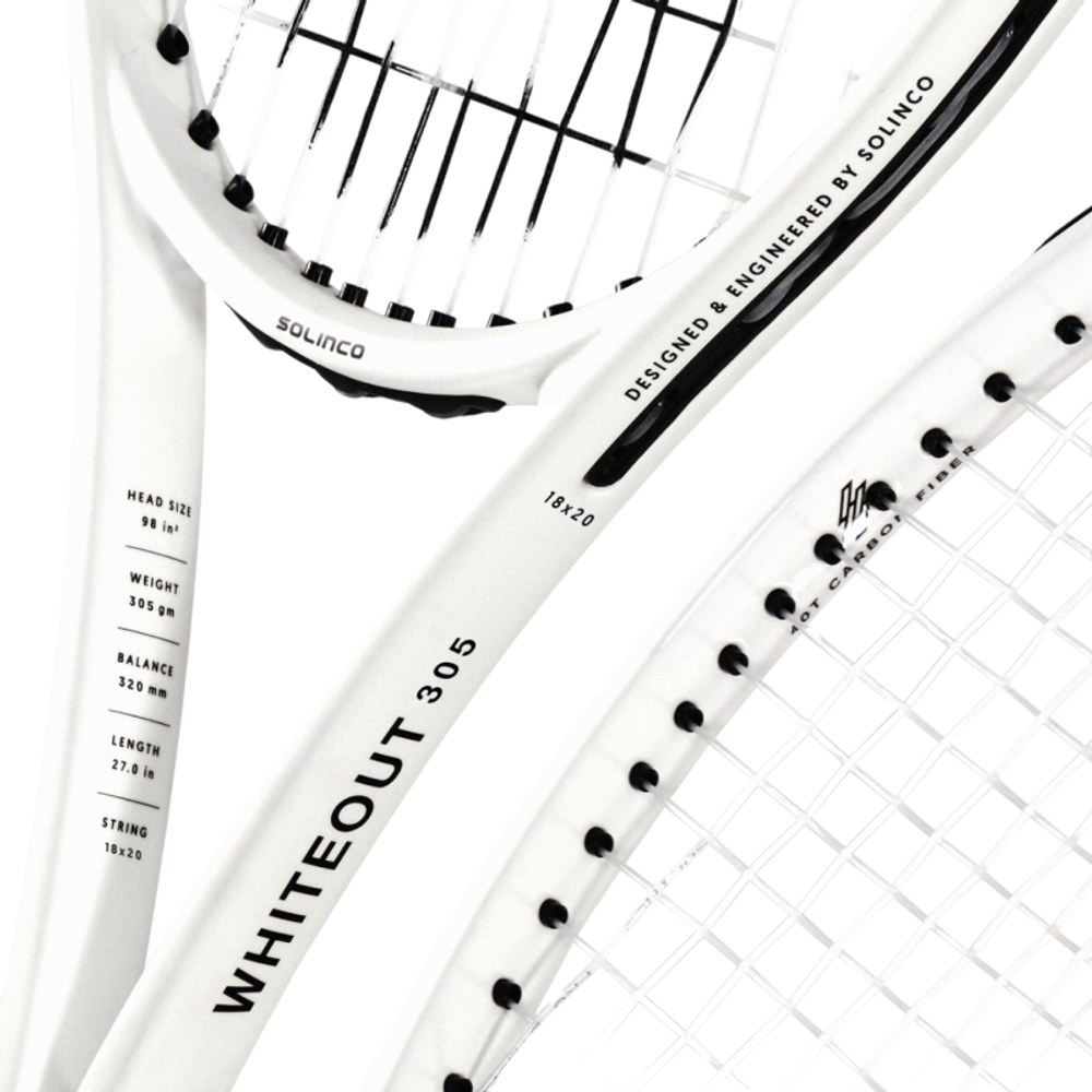 Теннисная ракетка Solinco Whiteout 305 18x20 + Струны + Натяжка