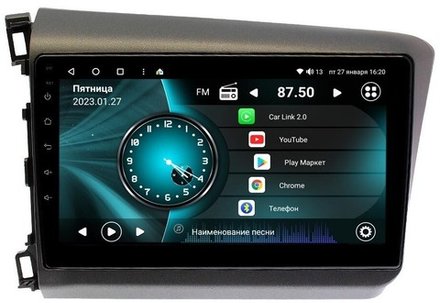 Магнитола для Honda Civic 9 седан 2012-2015 (левый руль) - Vaycar VA20-0132 на Android 13, 8-ядер, 2Гб-32Гб, 4G SIM-слот