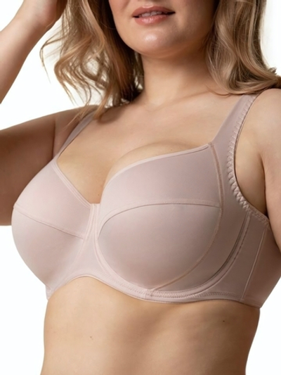 Бюстгальтер на каркасах с мягкой чашкой (Размер: 100E) (Цвет: пудровый)