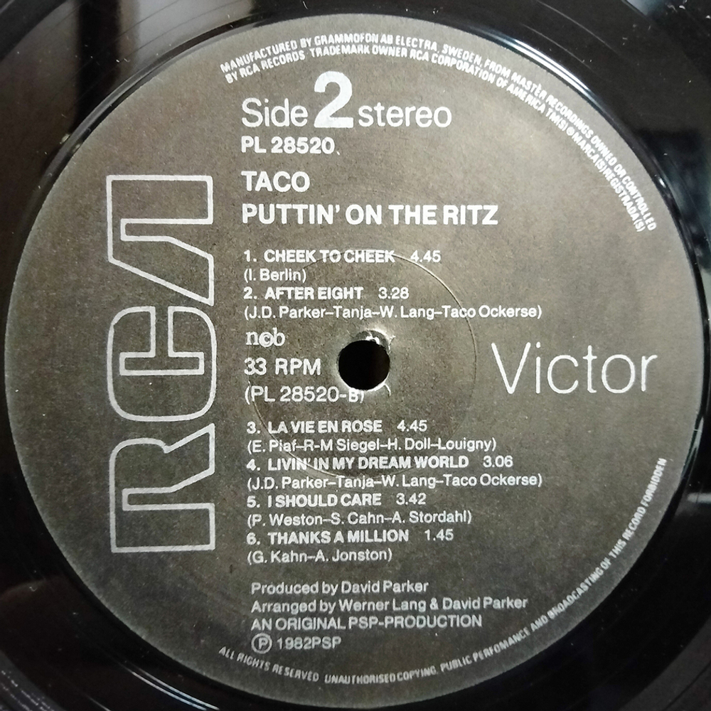 Taco / Puttin' On The Ritz! (LP)