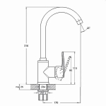 Смеситель для кухни G-Lauf FAB4-A020 Solone