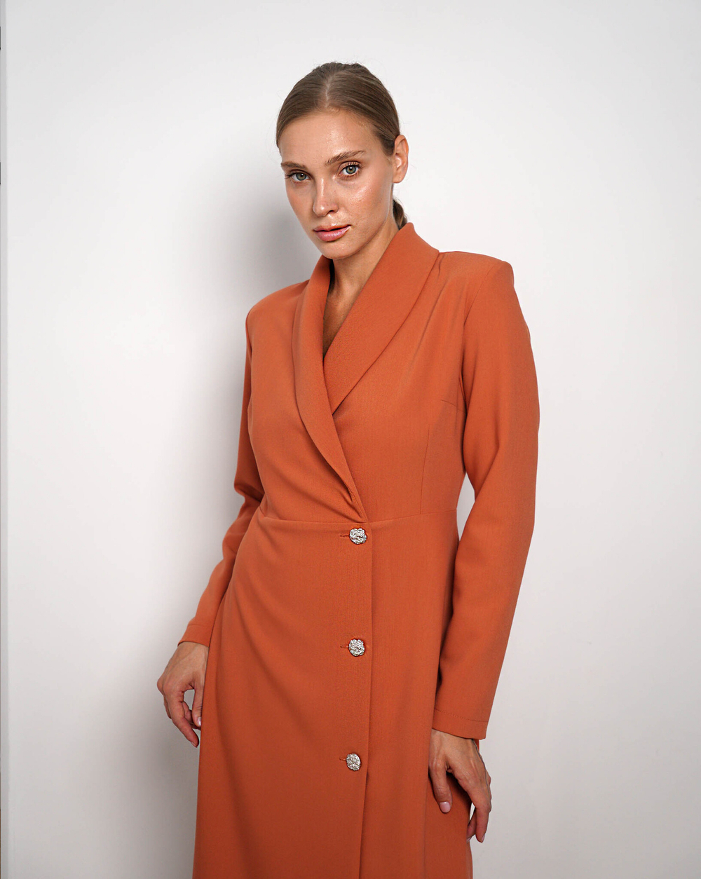 Платье "Элегантная особа" в теракотовом