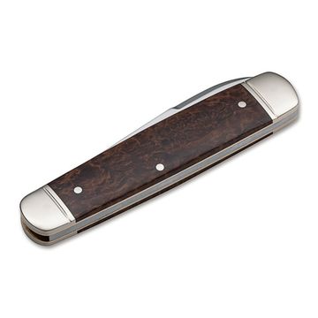 Складной нож Boker 110910 Cattle Knife Curly Birch c клинком из стали Böhler N690, рукоять дерево / Никель