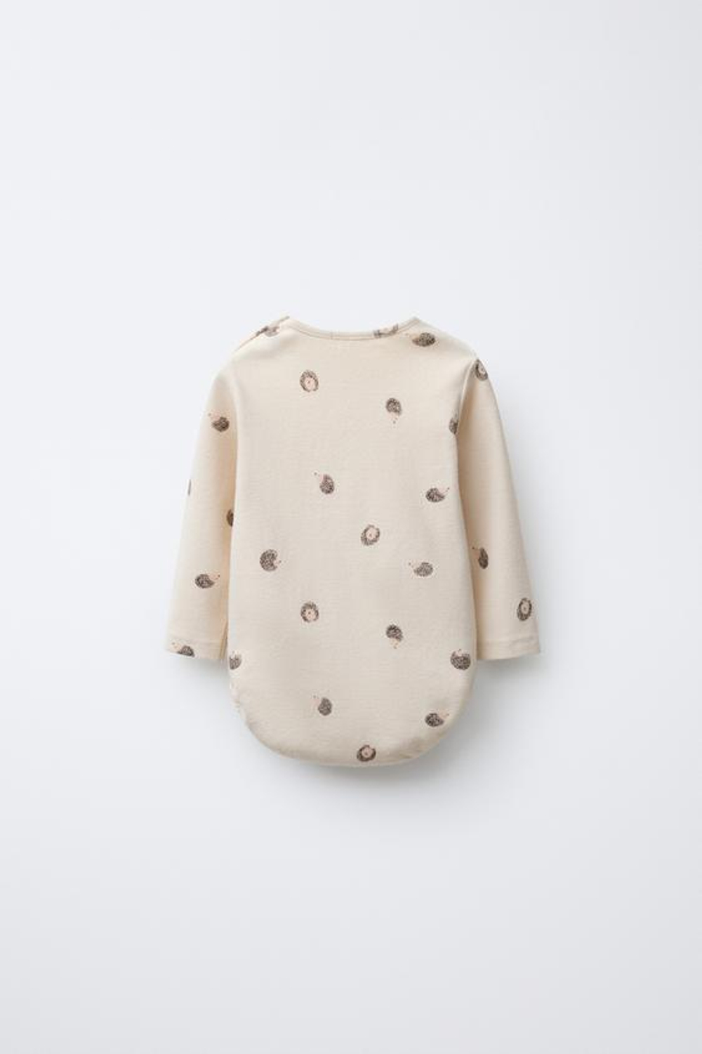 ZARA УТЕПЛЕННОЕ БОДИ «ЕЖИКИ», ЭКРЮ