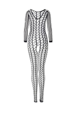 Боди-комбинезон в крупную сетку Le Frivole черный S/L